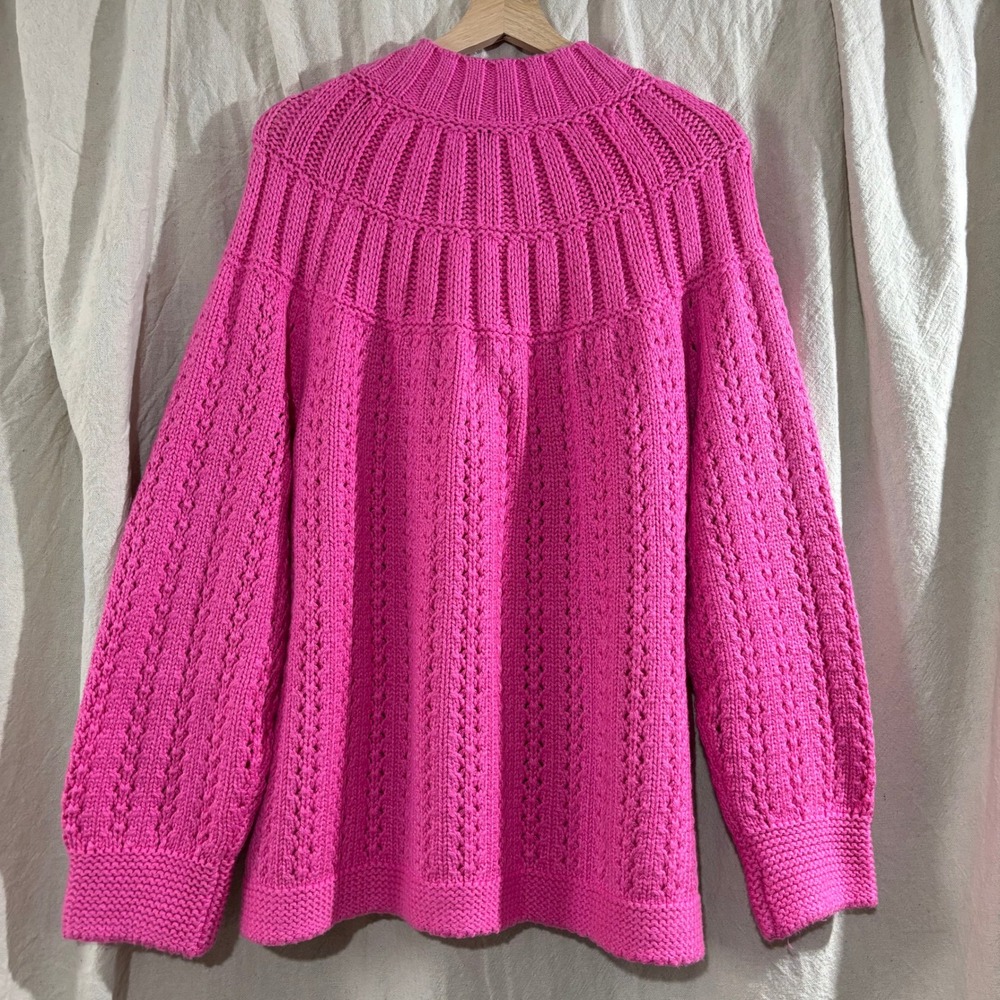 NEW NWT Talbots Pink Knit Zip-Front Cardigan 2X - Picture 3 of 7